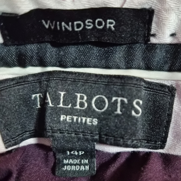 ​Talbots Petites Windsor Straight Leg Pants - Deep Burgundy Plum - Size 14P - Picture 3 of 11